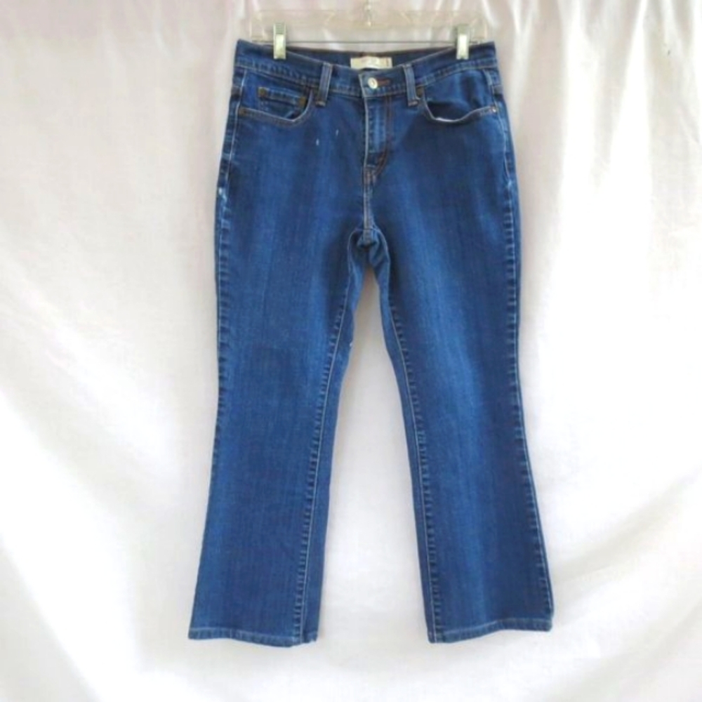 Levi's 515 Jeans Dark Wash Classic Bootcut High Rise Cotton Stretch Size 8 Short